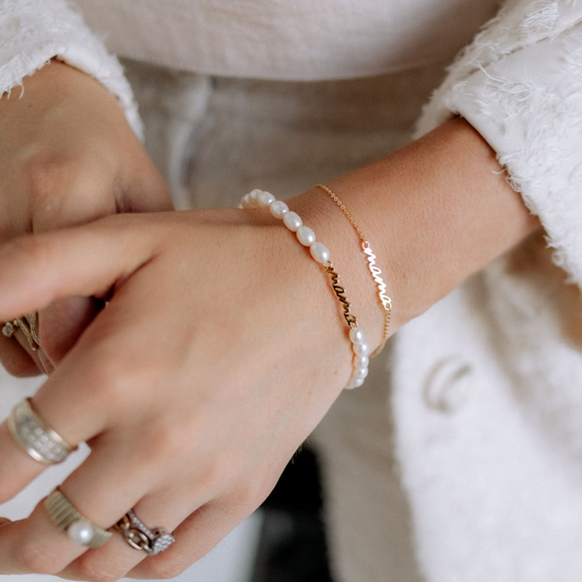 Pearltime Echt Perlen Armband 18k vergoldet 925 Silber Geschenk Eleganz x lisaceeline