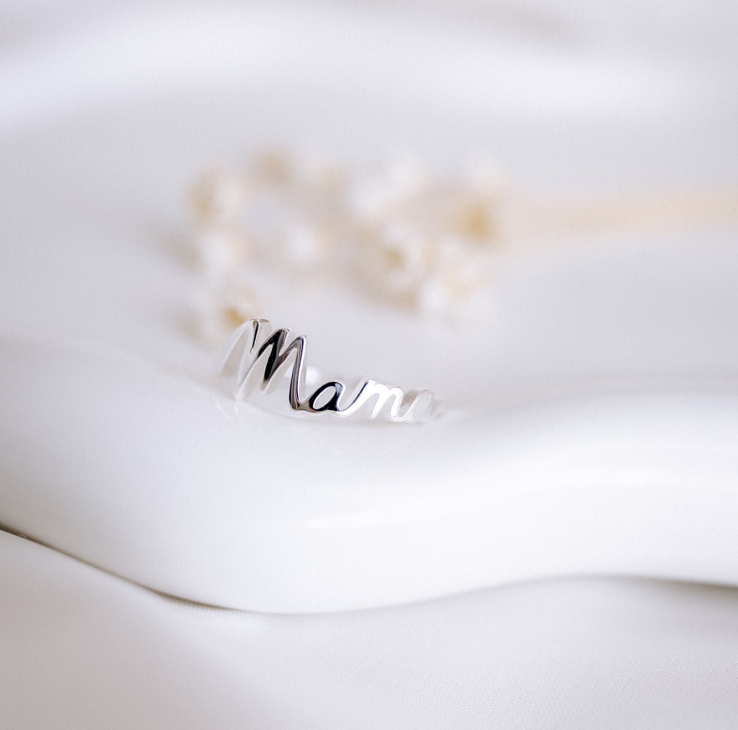 Ring it MAMA Ring 18k vergoldet 925 Silber Schriftzug Geschenk
