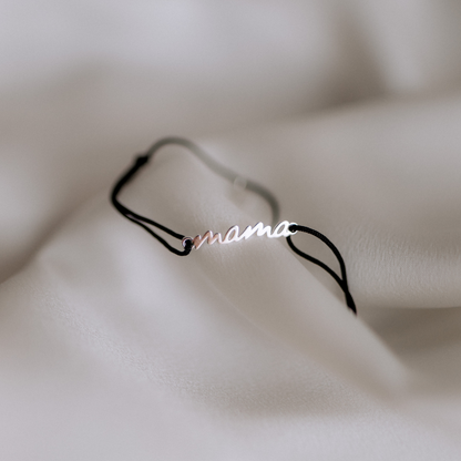 Nyla MAMA & MINI Matching Partnerlook Nylon Armband 925 Silber 18k vergoldet Geschenk