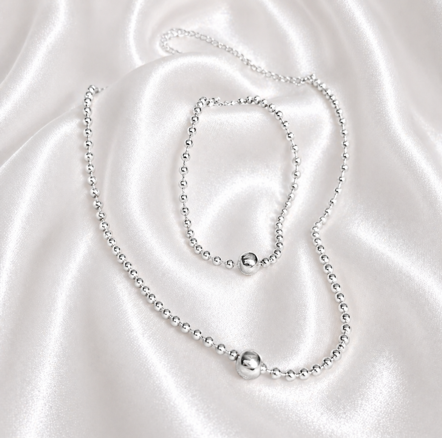 MAMA Timeless Beads Kugelkette 925 Silber 18k vergoldet Muttertag Limited Edition