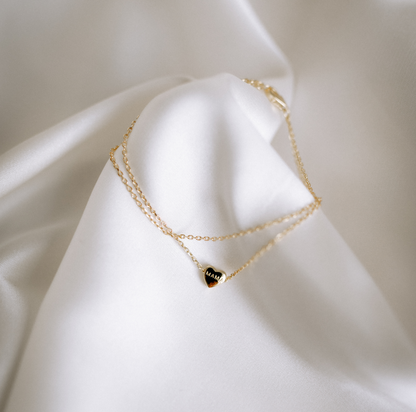 mama's heart minimalistisch Gold Armband Herz graviert Mama