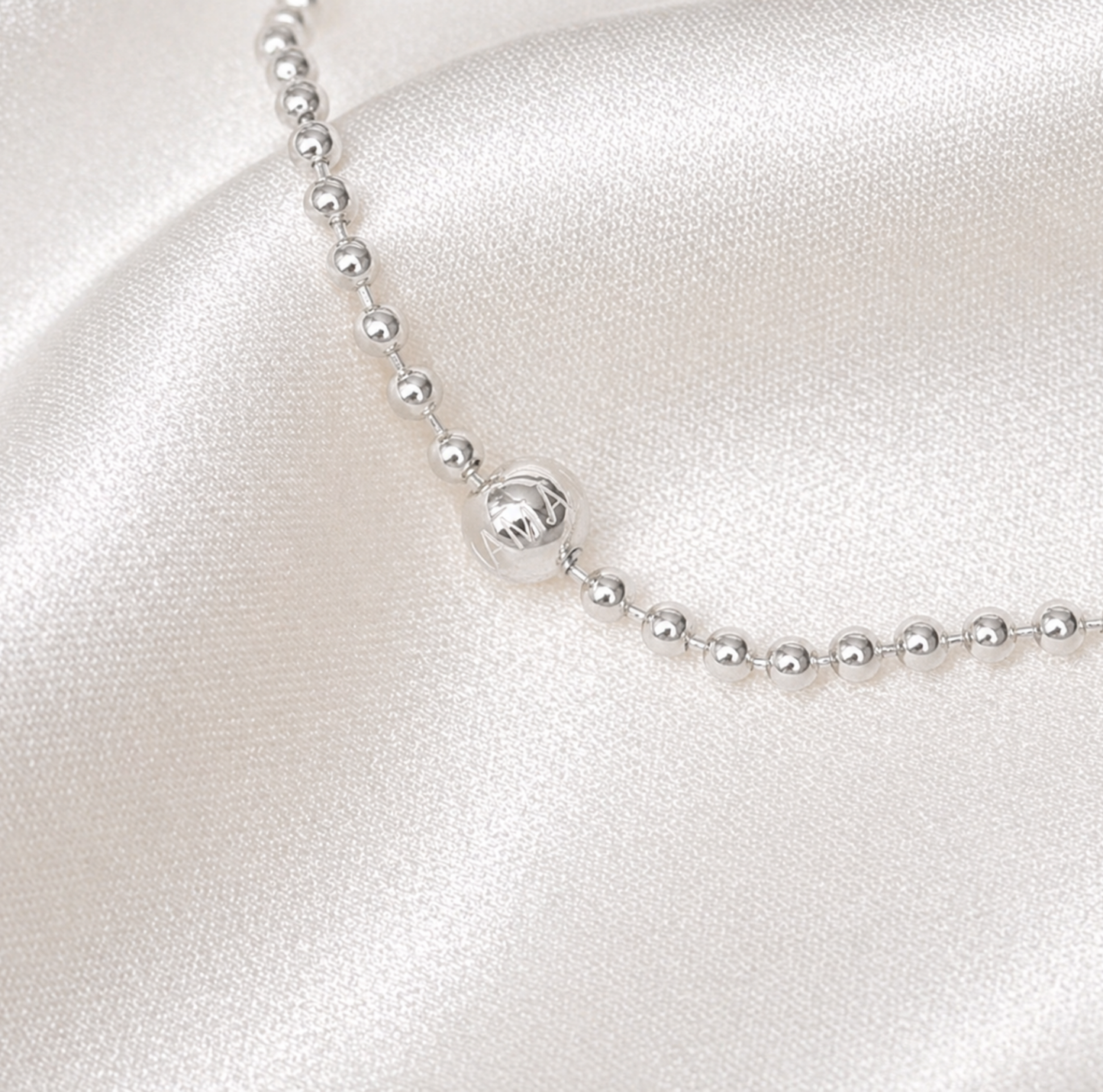 MAMA Timeless Beads Kugelkette 925 Silber 18k vergoldet Muttertag Limited Edition