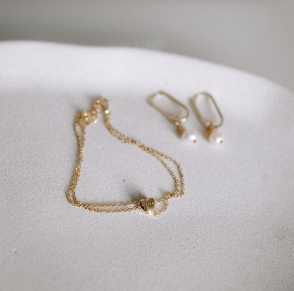 mama's heart minimalistisch Gold Armband Herz graviert Mama