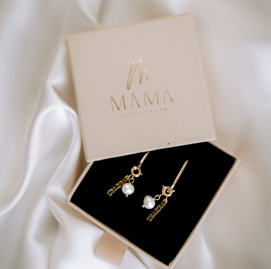 Pearls of mother MAMA Charms Ohrringe x Ann-Kathrin Hellge Geschenk vergoldet