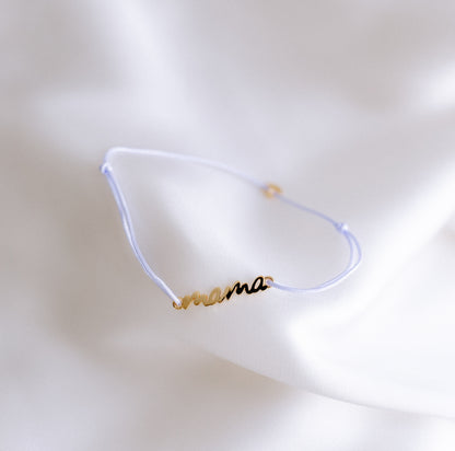 Nyla MAMA & MINI Matching Partnerlook Nylon Armband 925 Silber 18k vergoldet Geschenk
