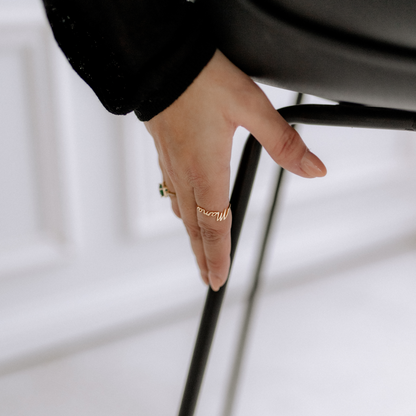 Ring it MAMA Ring 18k vergoldet 925 Silber Schriftzug Geschenk