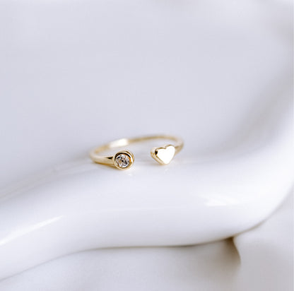 Lovebound  MAMA Ring Zirkonia Herz Stein Geschenk