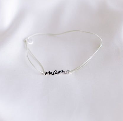 Nyla MAMA & MINI Matching Partnerlook Nylon Armband 925 Silber 18k vergoldet Geschenk