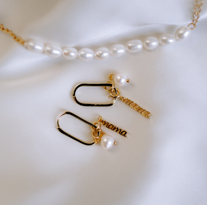 Pearls of mother MAMA Charms Ohrringe x Ann-Kathrin Hellge Geschenk vergoldet