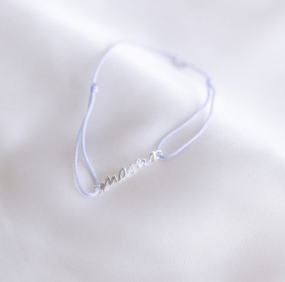 Nyla MAMA & MINI Matching Partnerlook Nylon Armband 925 Silber 18k vergoldet Geschenk