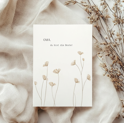 "Oma, du bist die Beste!" Grußkarte