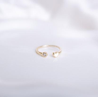 Lovebound  MAMA Ring Zirkonia Herz Stein Geschenk