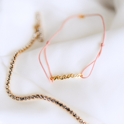 It’s a girl / It’s a boy Mama & Mini Armband Geburtsgeschenk Limited Edition vergoldet Echtschmuck