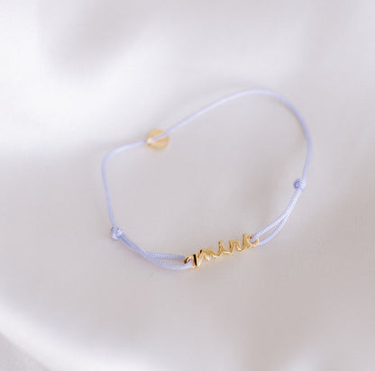 Nyla MAMA & MINI Matching Partnerlook Nylon Armband 925 Silber 18k vergoldet Geschenk