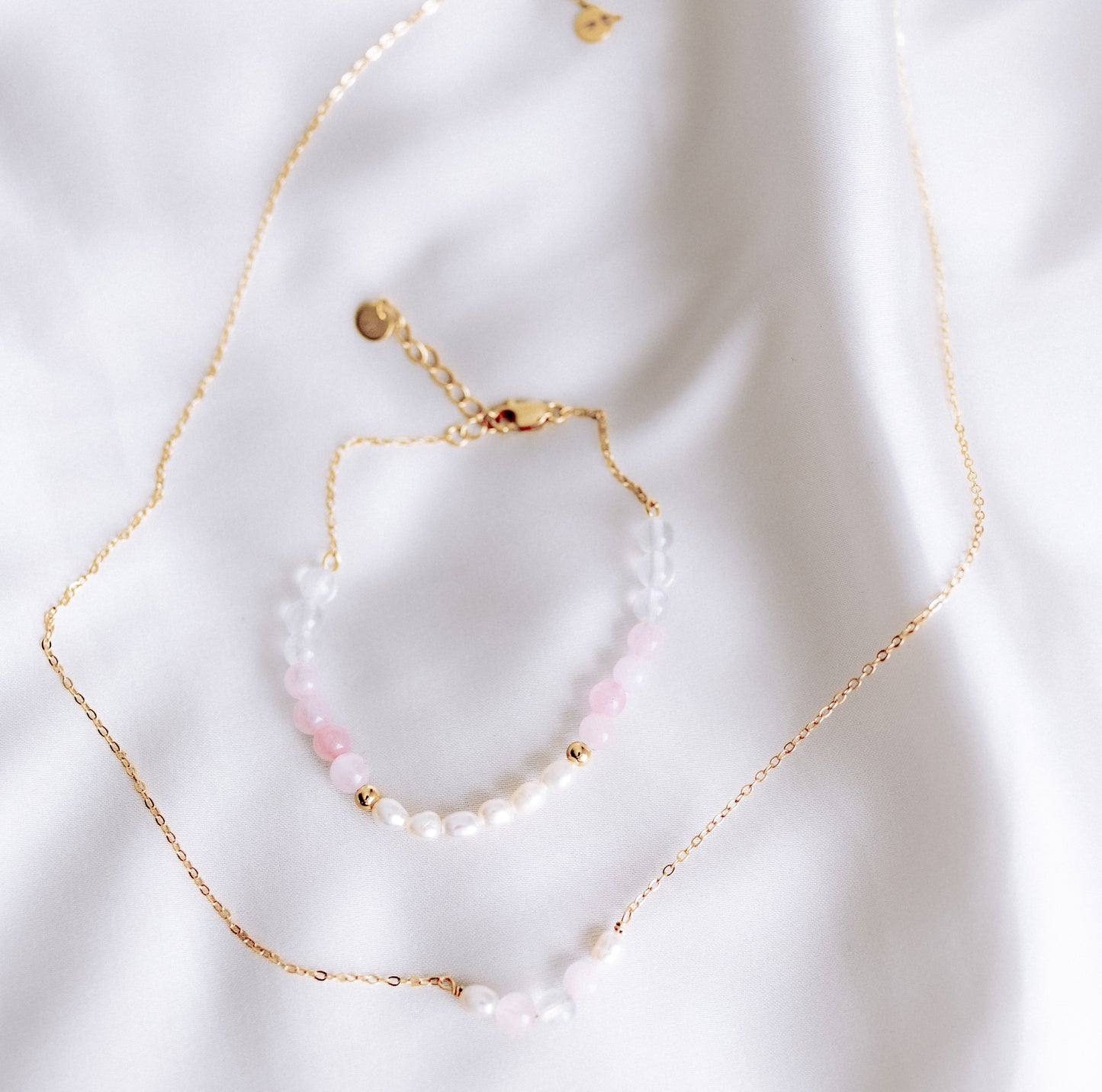 Solene Kinderwunsch Armband Kette Natursteine Mamawerden Kiwu x zweiter.kinderwunsch