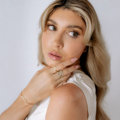 Chain Love MAMA Armband 18k vergoldet 925 Silber Armkette Geschenk filigran