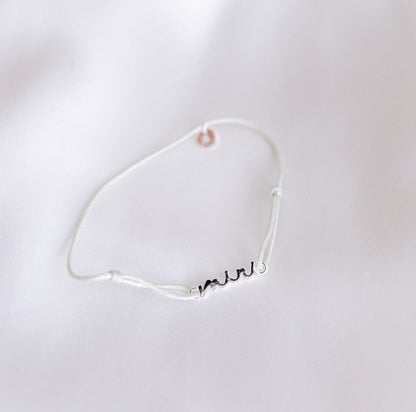 Nyla MAMA & MINI Matching Partnerlook Nylon Armband 925 Silber 18k vergoldet Geschenk