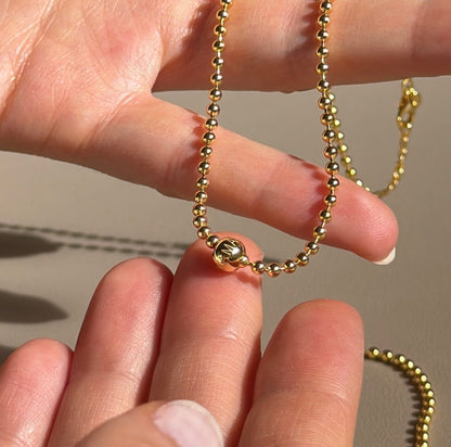 MAMA Timeless Beads Kugelkette 925 Silber 18k vergoldet Muttertag Limited Edition