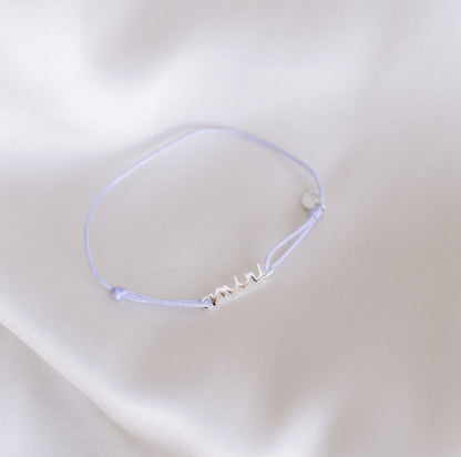 Nyla MAMA & MINI Matching Partnerlook Nylon Armband 925 Silber 18k vergoldet Geschenk