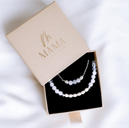 Solene Kinderwunsch Armband Kette Natursteine Mamawerden Kiwu x karolin.kus