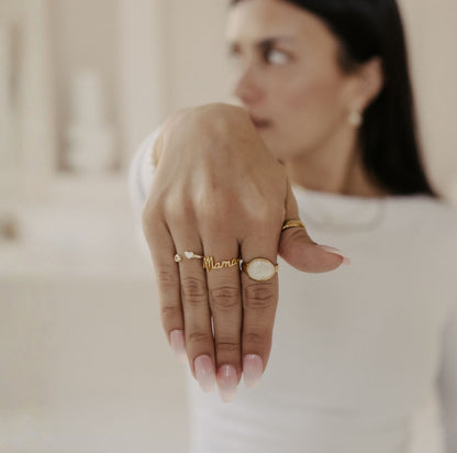 Lovebound  MAMA Ring Zirkonia Herz Stein Geschenk