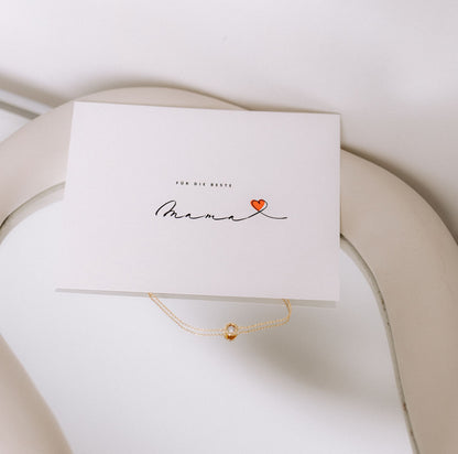 "Für die beste Mama" Grußkarte Geschenk Muttertag