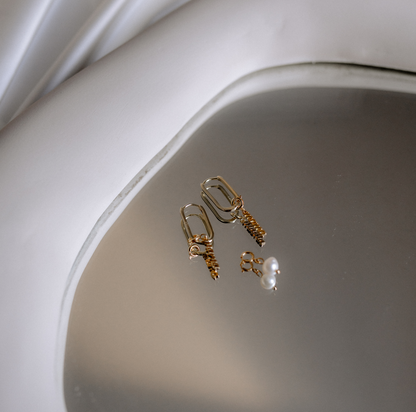 Pearls of mother MAMA Charms Ohrringe x Ann-Kathrin Hellge Geschenk vergoldet