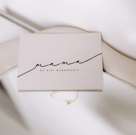 "Mama, Du bist wundervoll" Grußkarte Geschenk Muttertag