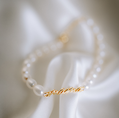 Pearltime Echt Perlen Armband 18k vergoldet 925 Silber Geschenk Eleganz x lisaceeline