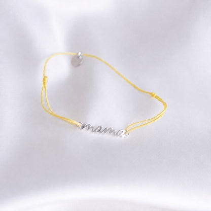 Nyla MAMA & MINI Matching Partnerlook Nylon Armband 925 Silber 18k vergoldet Geschenk