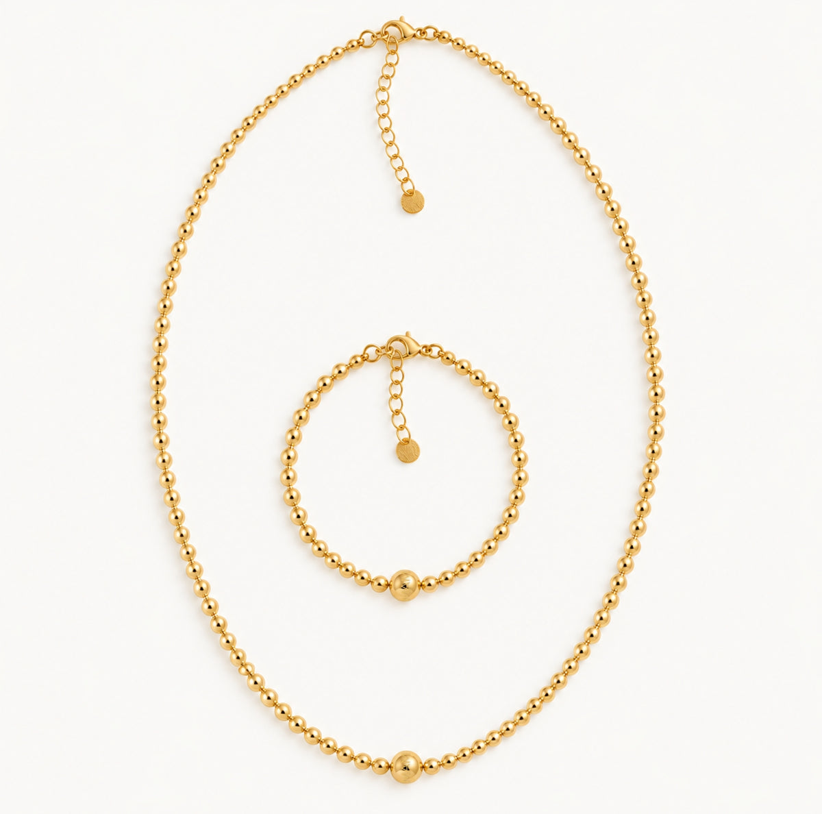 MAMA Timeless Beads Kugelkette 925 Silber 18k vergoldet Muttertag Limited Edition
