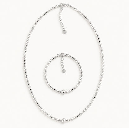 MAMA Timeless Beads Kugelkette 925 Silber 18k vergoldet Muttertag Limited Edition