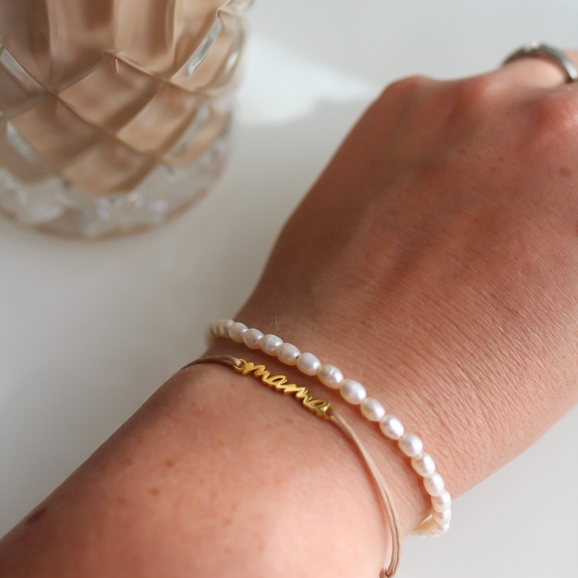 Mama Armband accessories mit goldpedant - Mama geschenk