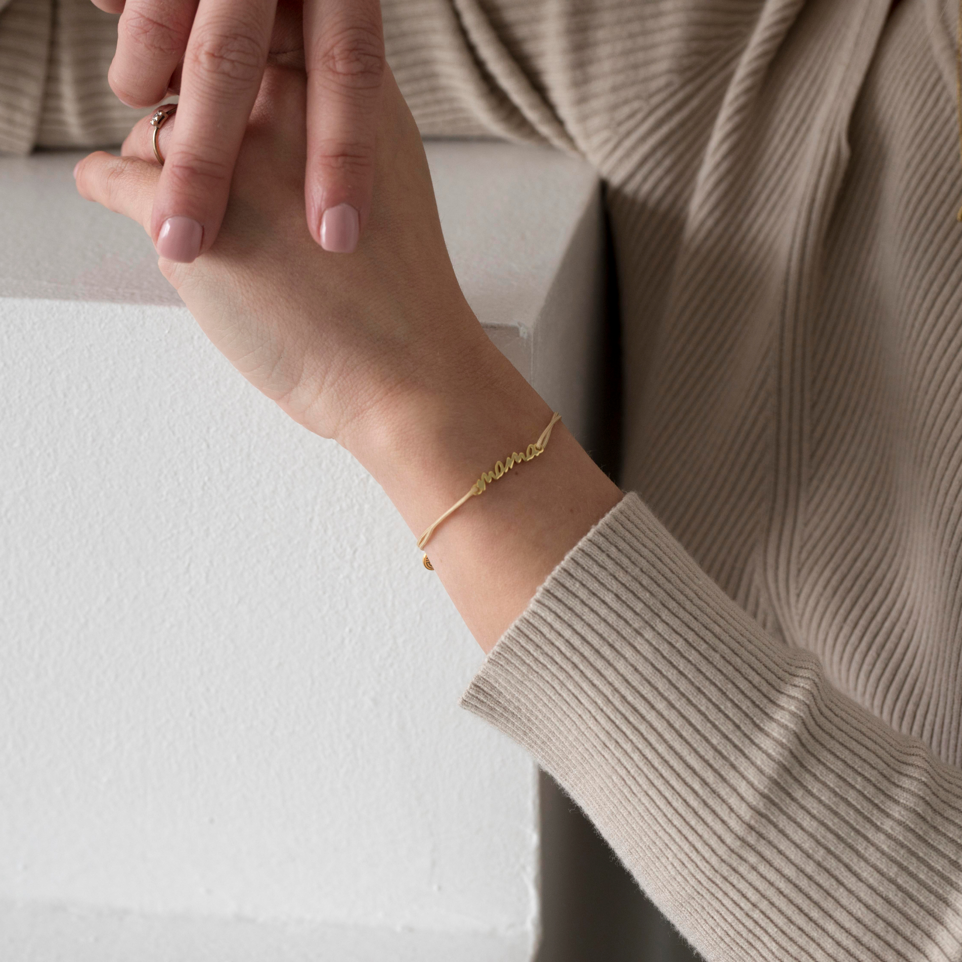 Mama Armband accessories mit goldpedant - Mama geschenk