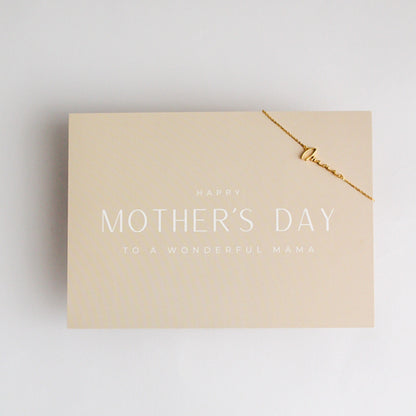 Mama geschenk - Schöne Grußkarte für Mama mit den Worten "Happy Mother's Day to a wonderful mama".